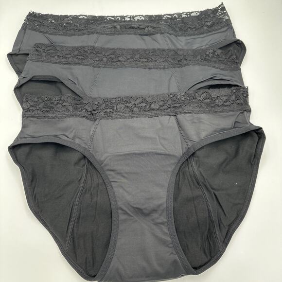 KPBMKE Leakproof Period Underwear Panties For Women Black Lace Size Large 3 Pack - Picture 6 of 9